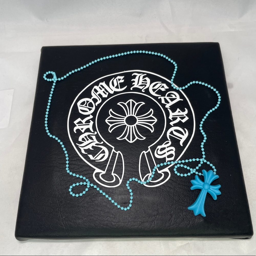 Chrome Hearts 20th Anniversary Necklace (baby blue) with Horseshoe Logo Wall Art